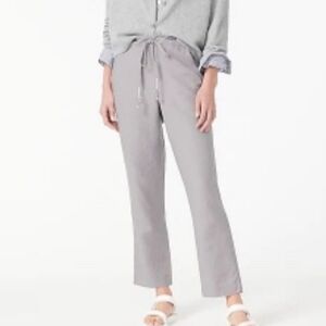 J Crew Seaside Linen Blend Drawstring Pants